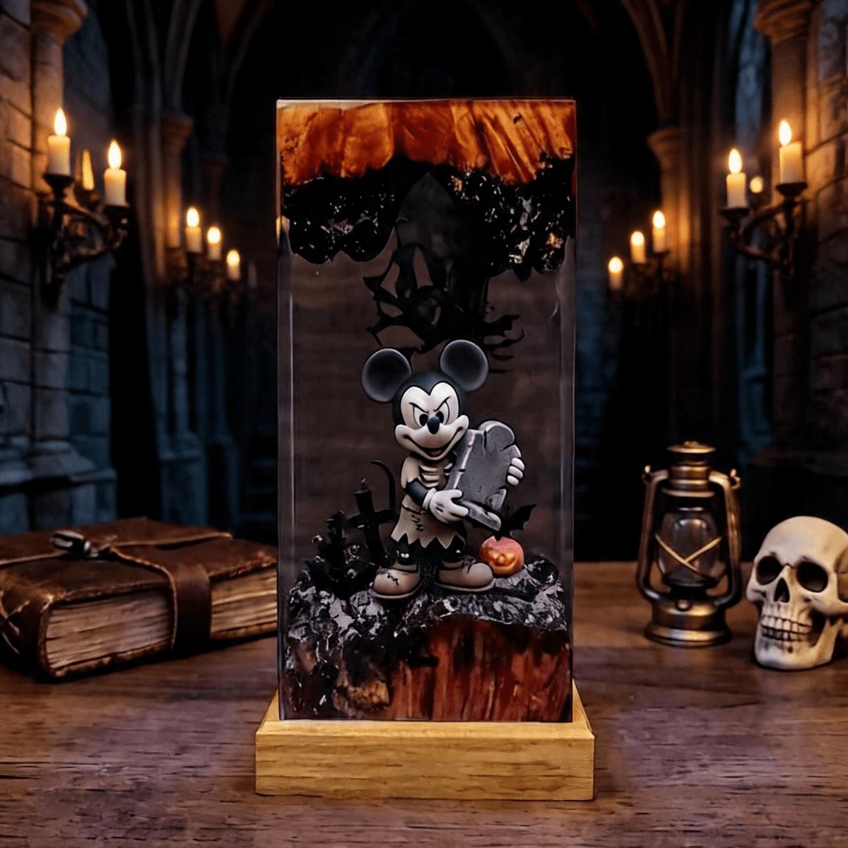 Đèn Resin 3D Mickey Mouse – Nghệ Thuật Mô Hình Trong Epoxy