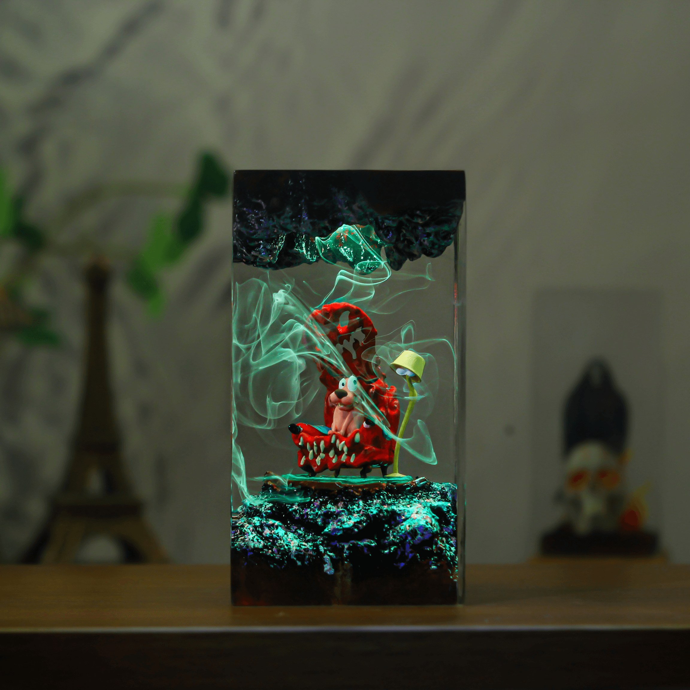 Handmade Courage the Cowardly Dog Resin Lamp – Cartoon Character Art Light - View 1