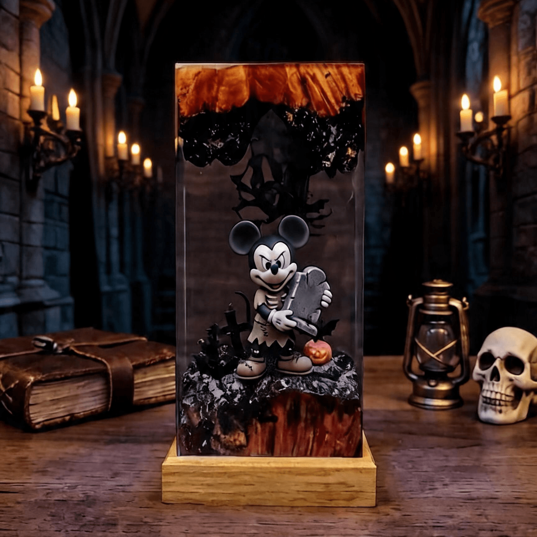 Mickey Mouse 3D Resin Lamp – Handcrafted Epoxy Character Art - View 1