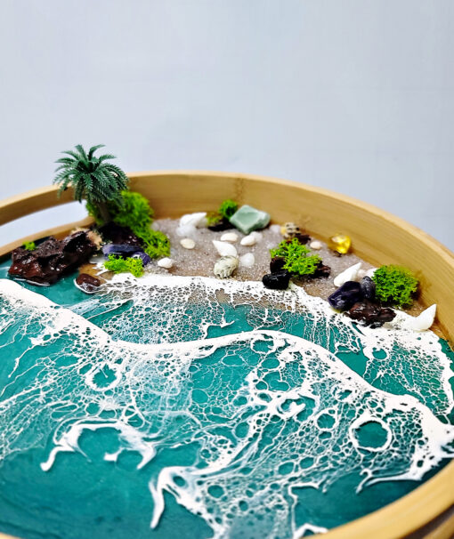 Wood & Resin Decorative Tray - Image 4